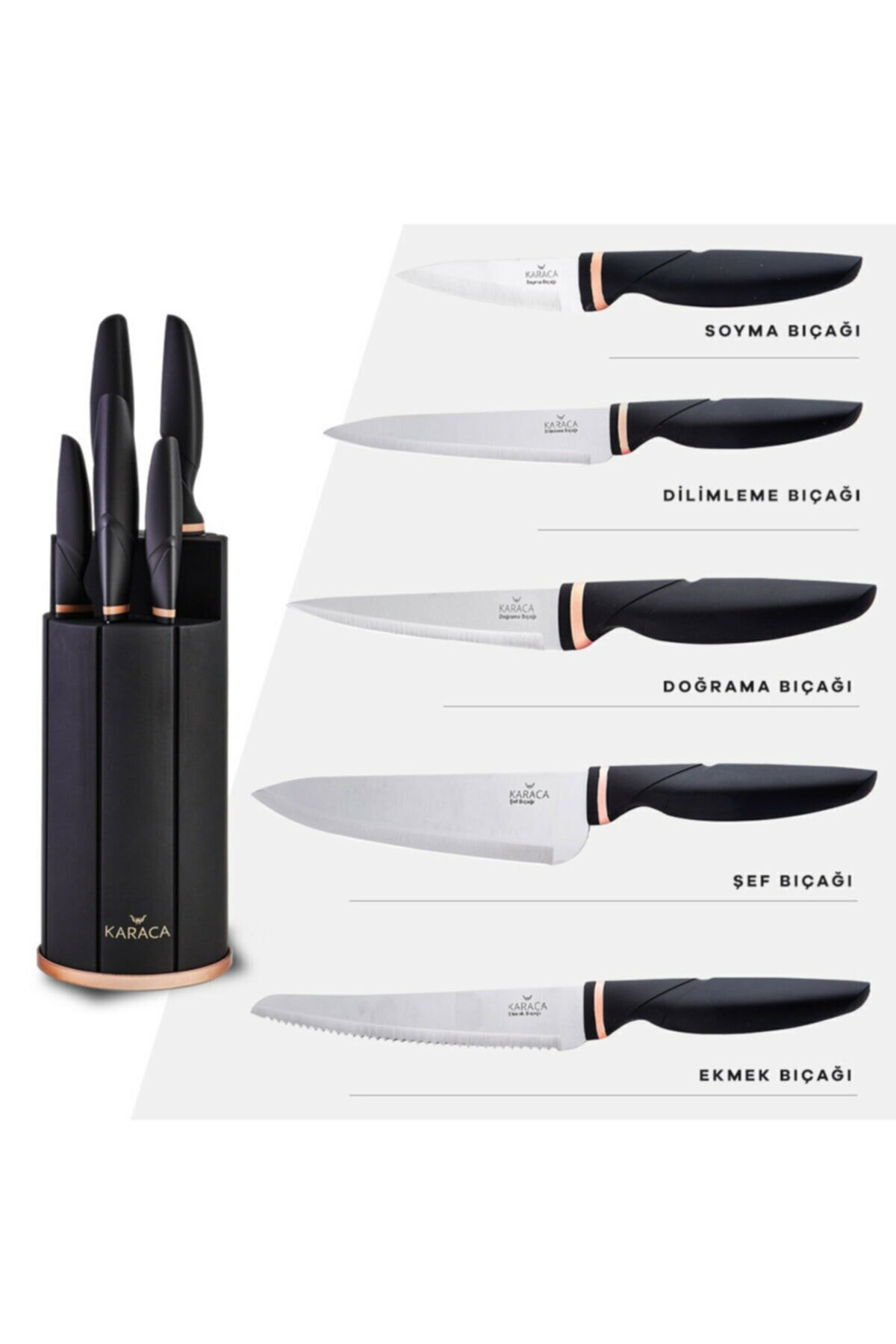 ست چاقوی آشپزخانه 6 پارچه کاراجا مدل Karaca Proofcut